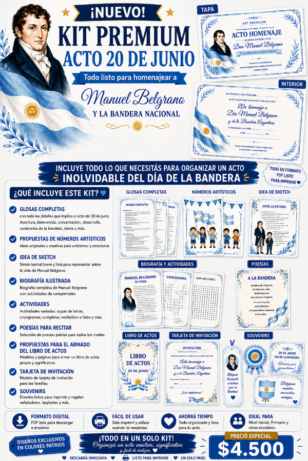 Producto - KIT PREMIUM ACTO 20 DE JUNIO
