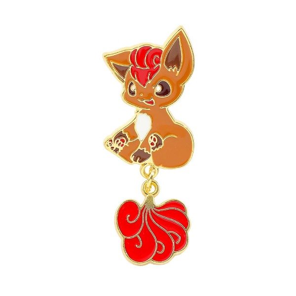 Producto - Pin Pokémon - Vulpix con dije colgante cola