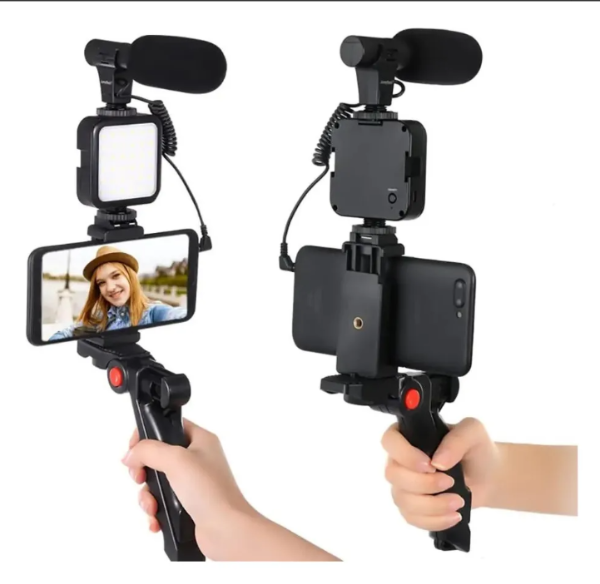 Producto - kit para streaming y vlogging estabilizados tripode con led y micrófono - 4