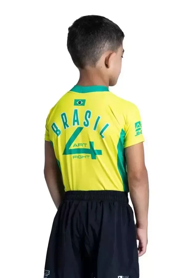 Producto - Rashguard manga corta Infantil Brasil - A4F - 1