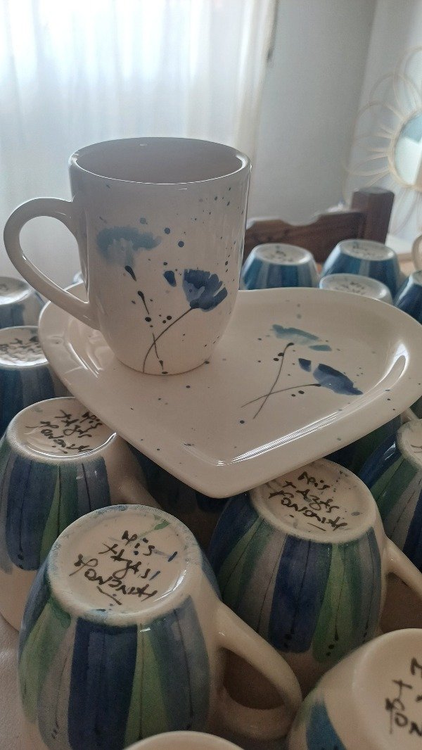 Producto - Set Taza + Bandeja Línea Plumas - 4