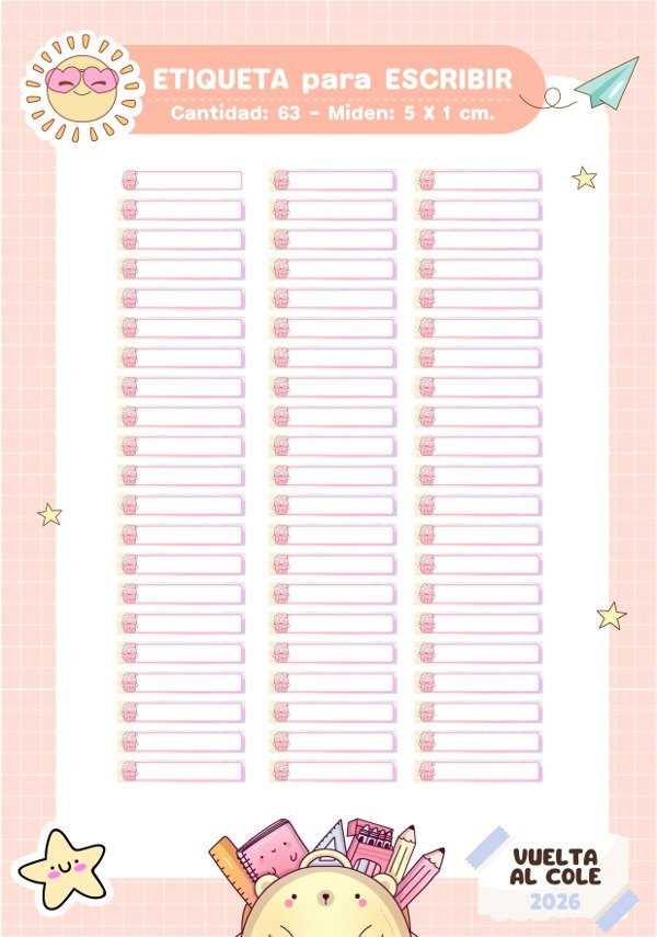 Producto - Etiquetas para Escribir!