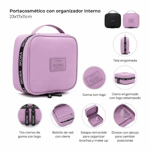 Producto - Neceser Portacosméticos Organizador Interno - LILA - 0