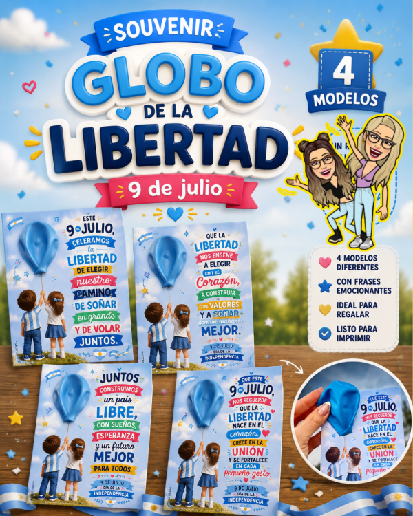 Producto - SOUVENIR. GLOBO DE LA LIBERTAD. 9 DE JULIO