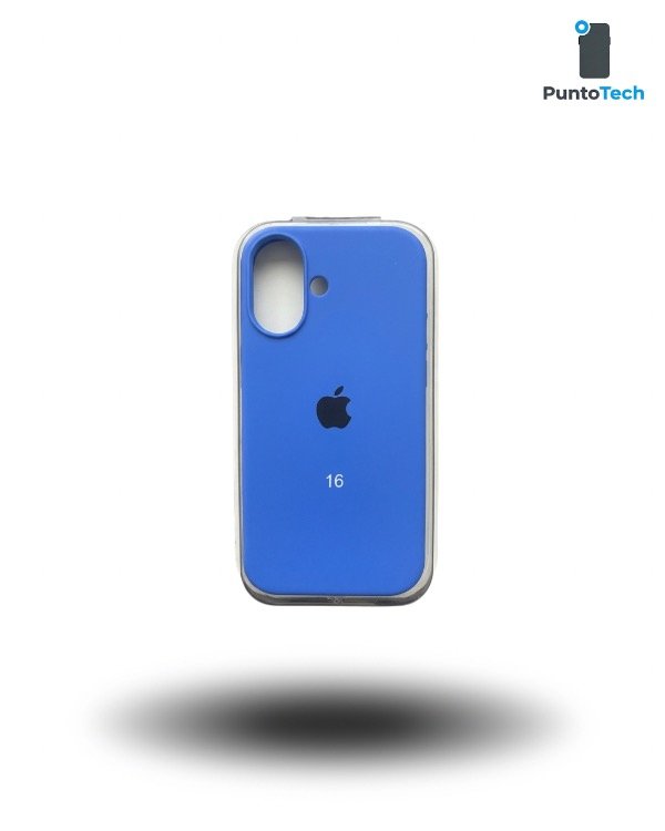 Producto - Silicon case iPhone 16 azul eléctrico