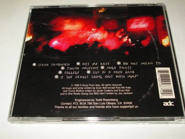 Producto - CD 5 GUYS FROM ITALY THE MILK TOAST SESSIONS 40A punk alternativo - 1