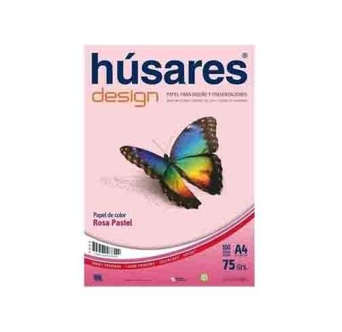 Producto - RESMA A4 75GRS/M2 100 HOJAS DESIGN ROSA HUSARES
