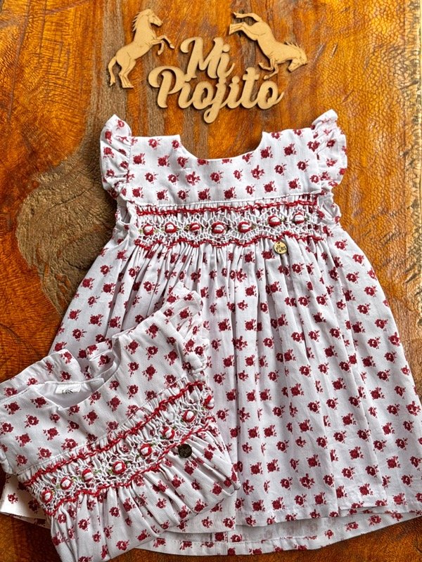 Producto - Vestido Punto Smock Rojo
