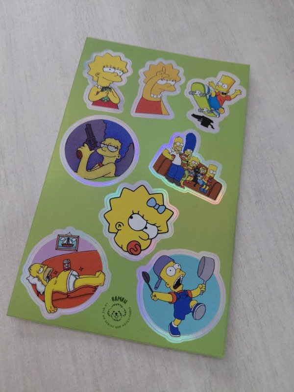Producto - Planchitas de stickers - Los Simpson #002