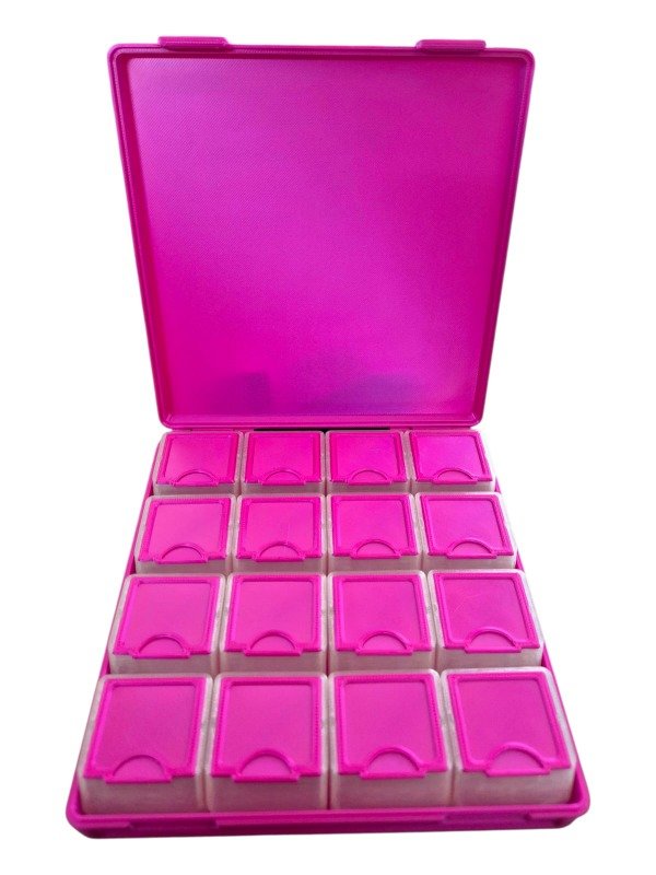 Producto - Organizador Kubo X16 Cajitas - Fucsia Metalizado