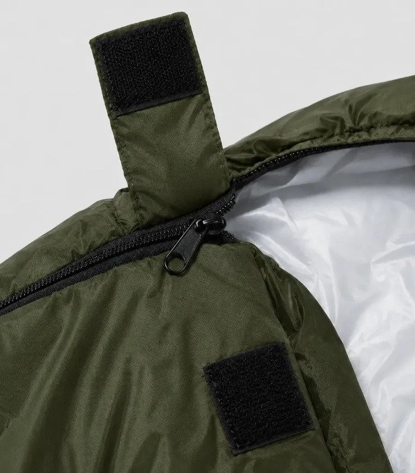 Producto - Bolsa de Dormir con Capucha Verde Tamaño Grande Apertura Completa - 5