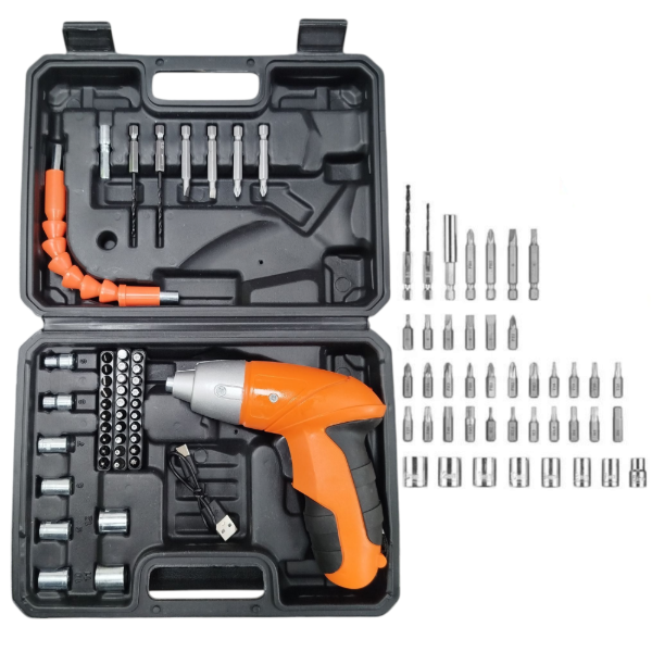 Producto - Juego De Atornillador Inalámbrico Recargable USB Destornillador 45en1 K1003