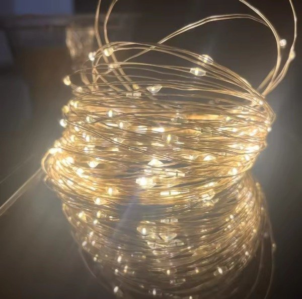 Producto - Guirnalda 100 Luces Alambre Luz Cálida 10mts Usb Con Contro - 2
