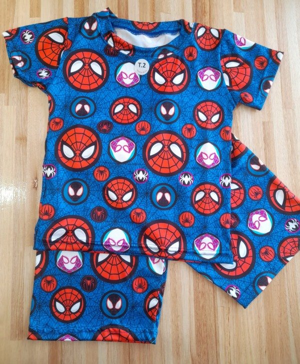 Producto - Pijamas Manga Corta Hombre Araña