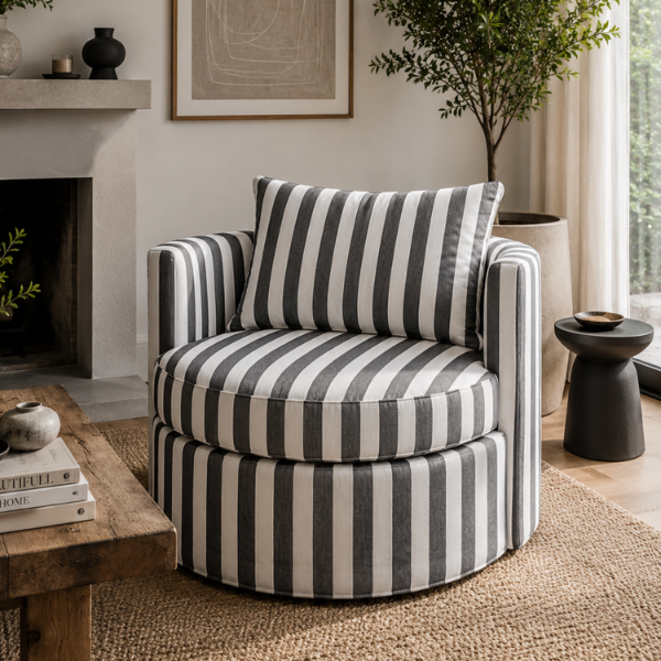 Producto - Sillón Individal OPORTO blanco/negro