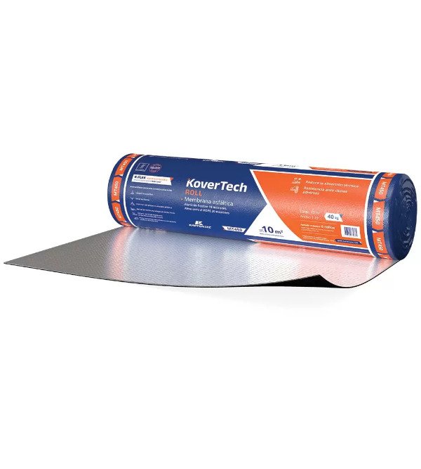 Producto - Membrana Asfaltica con Aluminio KoverTech Roll 40 kgs MT450