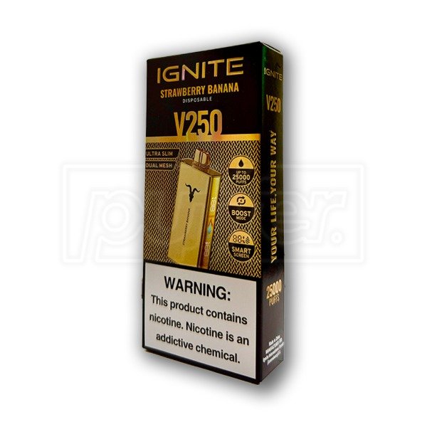 Producto - Ignite V250 Gold - Strawberry Banana (25.000 PUFFS RECARGABLE)