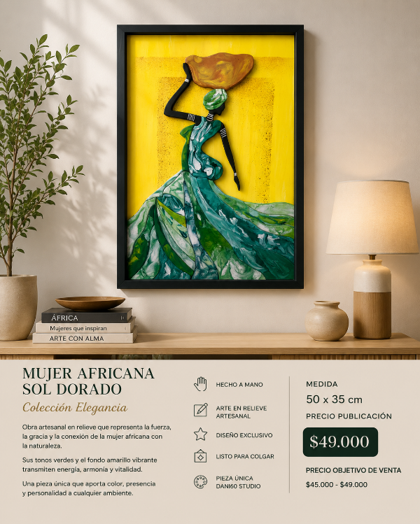 Producto - Mujer Africana Sol Dorado