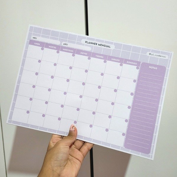 Producto - PLANNER MENSUAL MODELO PASTEL