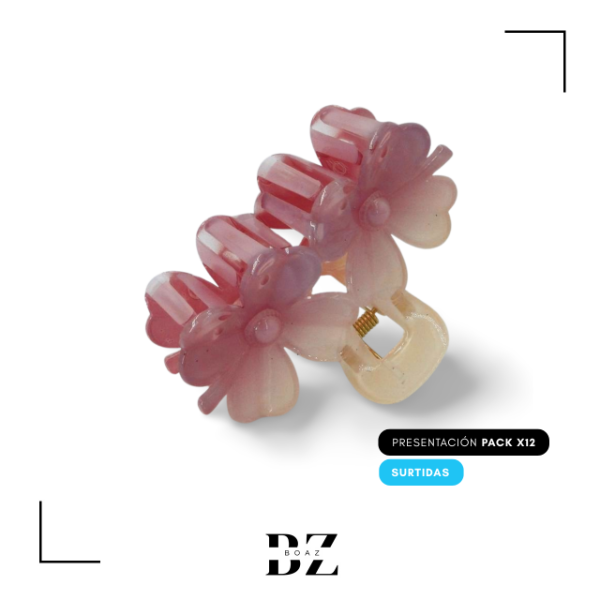 Producto - BROCHE X 12 PCS GR DOBLE FLOR 8.5 CM - 2010-5
