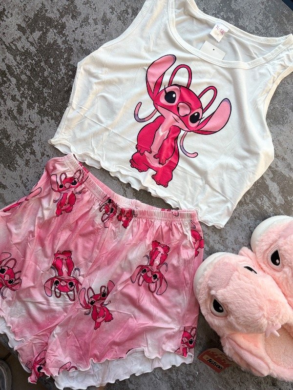 Producto - PIJAMA 3 PIEZAS STICH ROSA