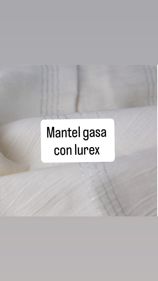 Producto - Mantel gasa lurex plata