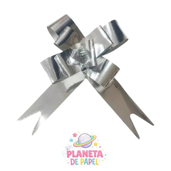 Producto - MOÑO RIBBONETTE MEDIANO METAL x50u. Oro/Plata - 1
