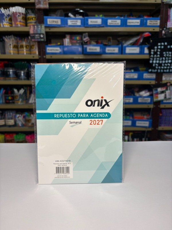 Producto - Repuesto Agenda Semanal R8 15,5x21,5cm - "Onix"