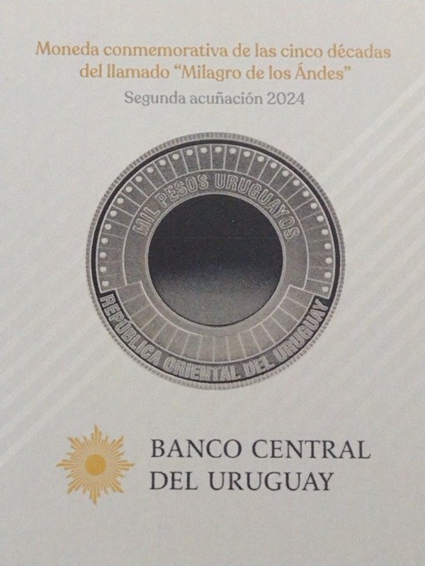 Producto - Uruguay 1000 pesos 2022 "Milagro de los Andes". 12.5 gramos plata 900 - 2