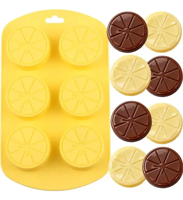 Producto - Molde Silicona Rodajas de Limones Mediana x6 Ideal P/ Velas Jabones