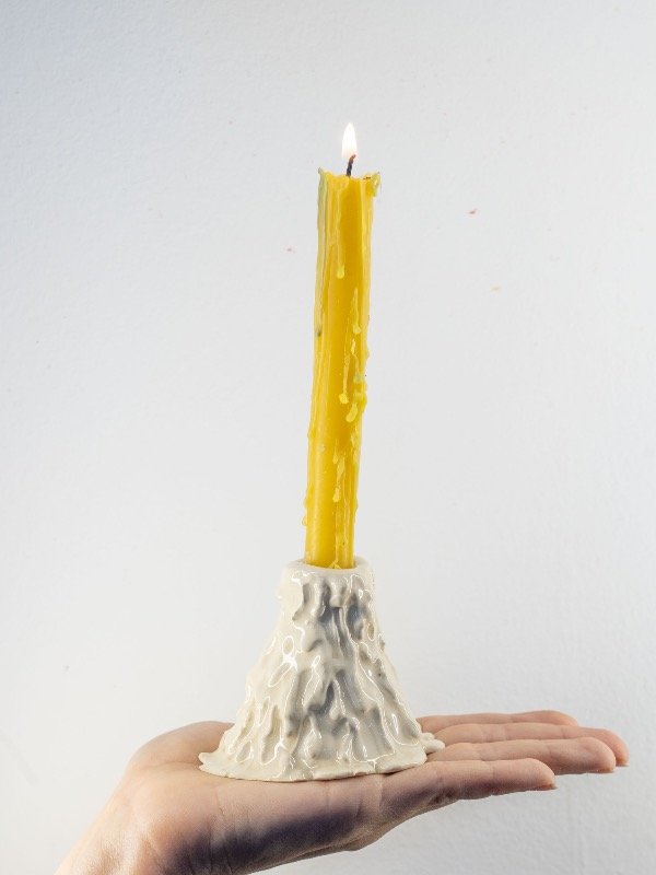 Producto - candelabro CHORREADO + vela