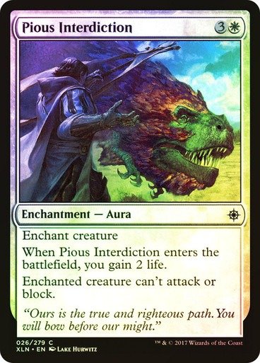 Producto - Pious Interdiction Foil  Ixalan