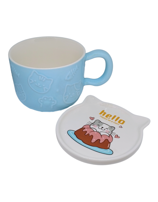 Producto - Set Taza de gatitos con Tapa para galletitas