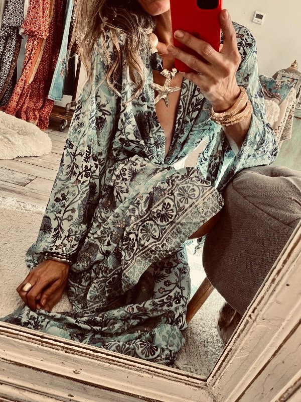 Producto - Kimono Tulum celeste - 1