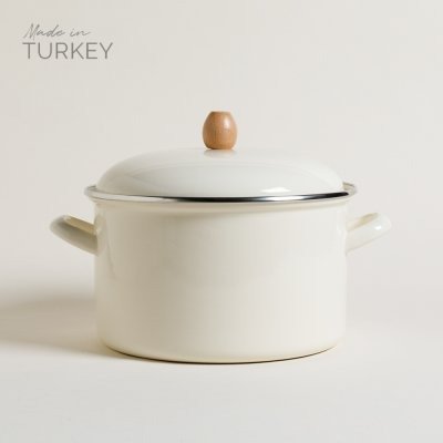 Producto - Cacerola enlozada crema 24 cm - 6000 Ml