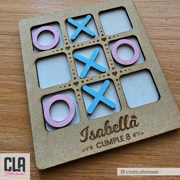 Producto - 9 Tateti Mdf Pintado + Piezas - Personalizado