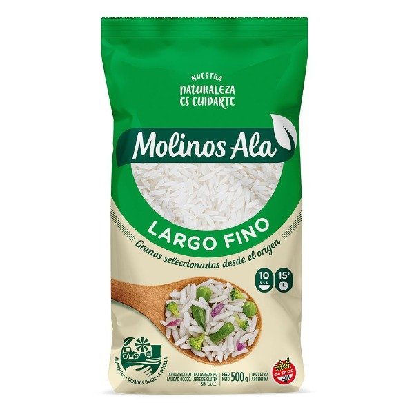 Producto - ARROZ LARGO FINO  500GR. - MOLINOS ALA