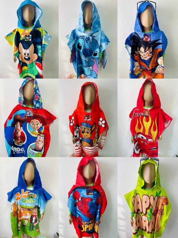 Producto - DOCENA PONCHOS TOALLA ANIMADOS KIDS