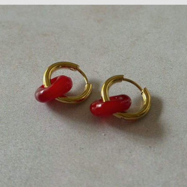Producto - Aros Drops Dona (dorado)