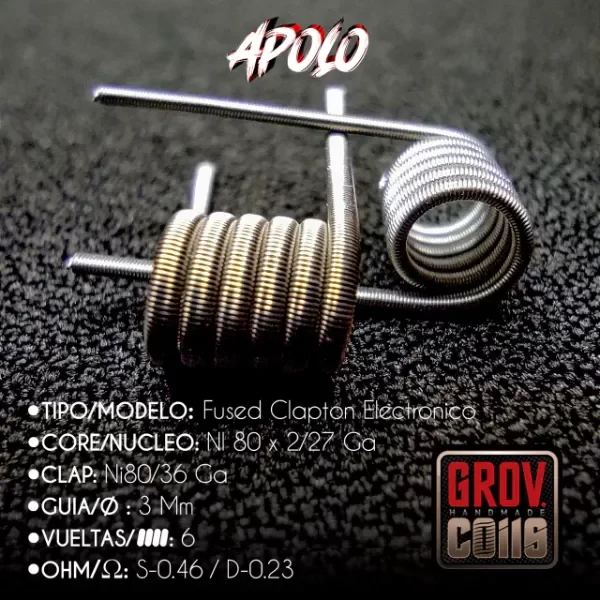Producto - COIL PREARMADA GROV COILS APOLO (0.46ohm)
