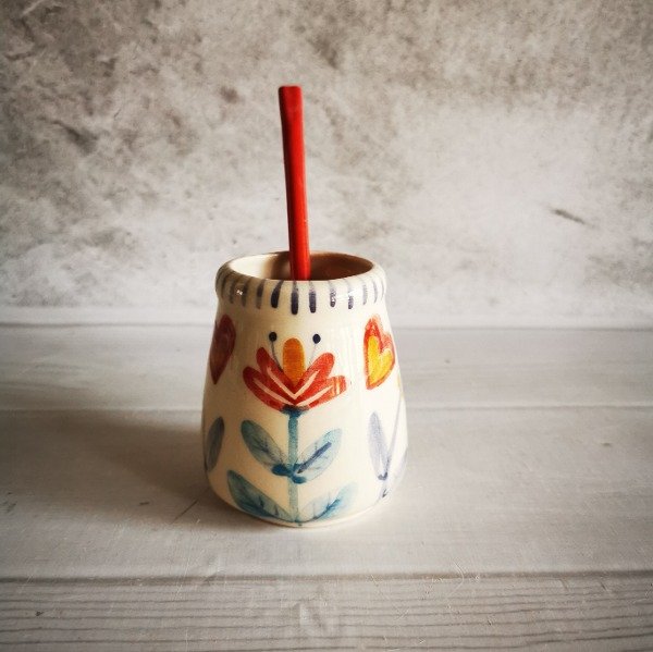 Producto - Mate + bombilla Flores Mexicanas