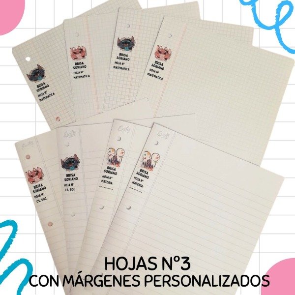 Producto - Hojas N3 Personalizadas