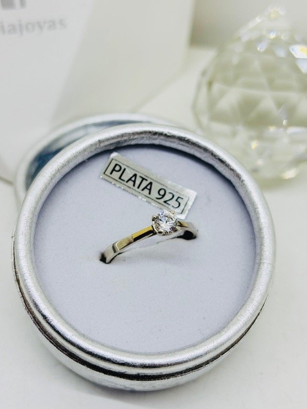 Producto - ANILLO SOLITARIO GINA PLATA 925 Y ORO