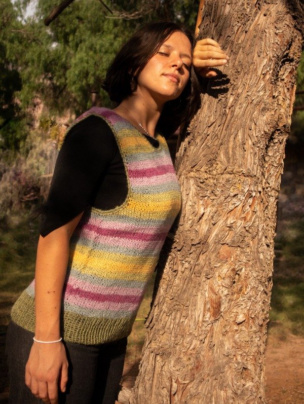 Producto - Chaleco Mujer Rayado