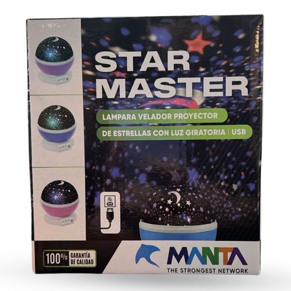 Producto - Lámpara Velador Proyector De Estrellas Star Master Manta - 1