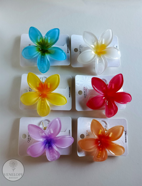 Producto - Hebilla pinza Flor hawaiana.