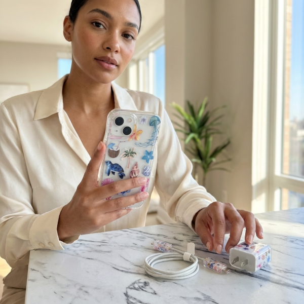 Producto - Funda caribe + protector de cargador