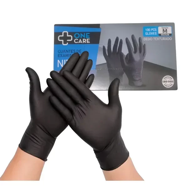 Producto - Guantes de Nitrilo Negro x100pcs