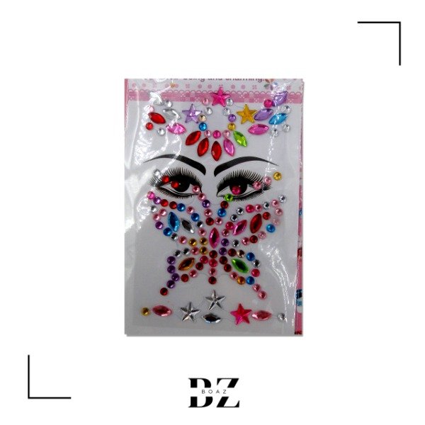 Producto - STICKER FACE X 12 CARD EN BLISTER GRANDE MULTICOLOR - 1949-1