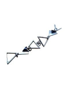 Producto - Cinturón de cadena triángulos chico con piedra negra - 1